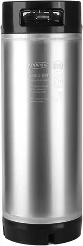 New 5 Gallon Ball Lock Keg, Stainless Steel Beer Keg with Dual Rubber Handle for