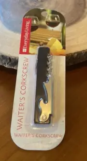 Everyday Living Waiter's Corkscrew to open corked wine bottles NEW