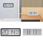 Digital Wall Clock Humidity Display 12/24 Portable Date Display Temperature