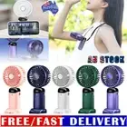 USB Cooling Portable Folding Desk Fan Hand-held Fan Digital Display Air CoolerWZ