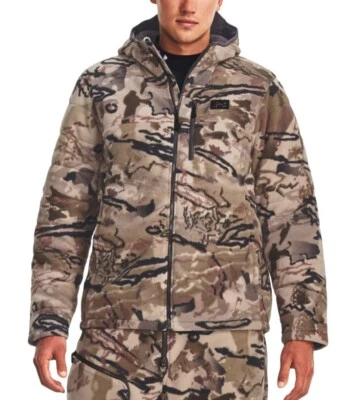 Under Armour UA RUT Windproof Scent Control Microfleece 3XL Barren Camo Jacket
