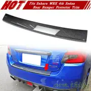 Carbon Fit FOR SUBARU WRX STI 4th Sedan Rear Bumper Protector Trim Cover 15-21