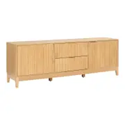 Adoria Entertainment Unit TV Cabinet 180cm 2 doors 2 drawers oak woodgrain