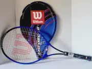 New WILSON ENFORCER 110 Tennis Racket Racquet 4-1/4” T-3052 Black Blue W/ Cover