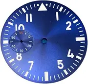 NPKNGZTATW 38.8mm Blue Watch Dial with Green Luminous Pilot's Watch Faces Watches Accessories Compatible with ETA6497 ST3620 Movement dial