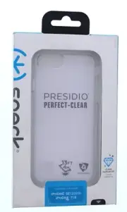 Speck Presidio Perfect-Clear phone case for iPhone SE (2020), iPhone 7/8