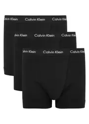 Calvin Klein Logo Stretch-cotton Trunks - set of Three - Black - S S
