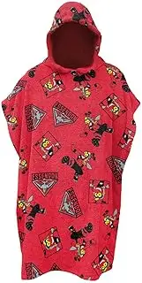 AFL Essendon Bombers Junior Youths Kids Hooded Beach Towel, Red Black, 80 x 80cm