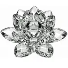 Hue Reflection Crystal Lotus Flower Glass Lotus Feng Shui Decor Office