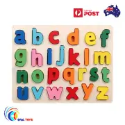 ABC Alphabet Letter Puzzle Jigsaw Colorful Wooden Toy Early Educational Learning