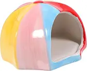 Generic Ceramic Hamster Hideout Decorative Cooling Nest for Animals Multi Purpose Storage Box Unique Tent Design for Hamsters Guinea Pigs and Pets