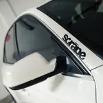 【P-A59】2张装  SCRAPE 文字貼 反光車貼 HF車身裝飾 反光 貼劃痕遮擋車貼紙18*3.5CM