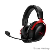 HyperX Cloud III Wireless Gaming Headset - Black, Red - Over-The-Ear - 77Z46AA