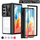 For Samsung Galaxy Z Fold6 Fold5 Slide Camera Shockproof Hinge Phone Case Cover