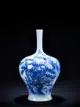 景德鎮陶瓷手繪青花瓷花瓶擺件客廳插花干花中式裝飾品山水畫擺件