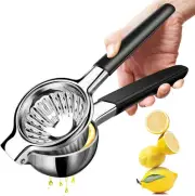 Lemon Squeezer, Stainless Steel Manual Lime Squeezer, with Non-Slip Grip