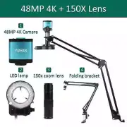 4K Microscope For Electronics 48MP Digital Microscope Camera Optional 1-150x Len