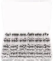360pcs 24Kinds Fast Blow Glass Fuses Assortment Kit;250V 5x20mm/6x30mm 0.25A~20A Assorted Quick Blow Tube Fuse Set