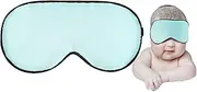 K meet Q Silk Sleep Mask with Adjustable Strap for Babies,Cute Sleeping Eye Mask for Newborn #C (Blue)