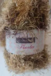 Sundance Fiesta Eyelash Yarn - Color "Cafe Mocha" Lot of (2)