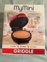 Nostalgia “My Mini” Non-Stick 5” Surface Griddle- Burgers, Pancakes, Cookies New