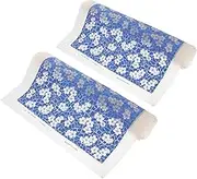 Generic Handmade Pottery Transfers High Temperature Ceramic Decals for Porcelain Stoneware Durable Underglaze Transfer Paper for Artistic Decoration Blue Floral Design