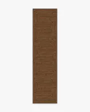 75' x 305' | Machine Washable Runner Rug | Kid & Pet Friendly | Indoor Rug | Jonathan Adler Labyrinth Brown & Orange Rug | Ruggable
