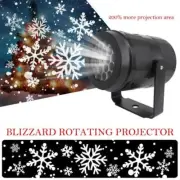 LED Projector Night Light Snowflake Projector Outdoor Lamp 360° Rotating