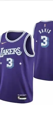 NWT Anthony Davis Lakers Nike Swingman City Edition Jersey Size Youth M 10-12