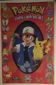 Pokémon Vintage Poster Got To Catch 'em All Pikachu Collage Trading Card Pin-up