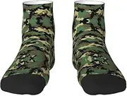 [JBYJBX] Camo Print Adult Socks Womens Mens Workout Thermal Cozy All-Season Gift Holiday Articles Use
