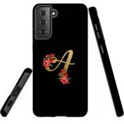 For Samsung Galaxy S22+ Plus Case, Armour Cover, Embellished Letter A