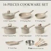 16 Pcs Non Stick Cookware Set Pots And Pan Set