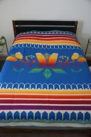 Pendleton Courage To Bloom AICF Wool Blanket 64"x80" Blue Multi USA NWT
