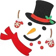 UTHCLO Festive Snowman Non Woven Christmas Door Stickers Charming Winter Window Clings for Home Decoration Durable Holiday Glass Decals Joyful Seasonal Wall Decor