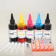 5X100ML Dye refill Ink kit Canon PGI-220 CLI-221 iP3600 iP4600 iP4700 printer