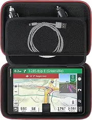 [Supmay] 10 Inch GPS Case for Garmin dēzl OTR1000 / dēzl™ OTR1010, Garmin RV 1095 / RV 1090 10-inch GPS Truck Navigator System, Hard Travel Case with Mesh Bag for Vehicle Power Cable USB Cable, Black