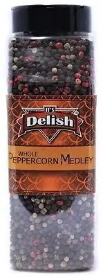 Whole Peppercorn Medley By Its Delish, 18 Oz. Large Jar