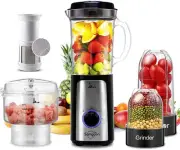 Sangcon 5 in 1 Blender and Food Processor Combo for Kitchen, Small Electric Food
