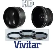 Hi-Def Wide Angle Telephoto and 3-Pc Filter For Panasonic Lumix DC-G9 DC-G9LK