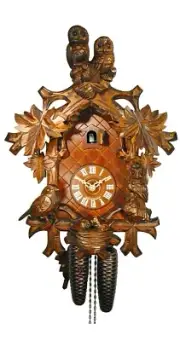 Cuckoo Clock Owl, Bird, Nest 2.5032.01.P NEW