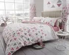 Geometric Duvet Set, Super Soft Triangle Bedding Sets King Size With