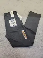 Dockers Men's Flat Front Slim Fit Signature Khaki Pants Charcoal Flex Comfort 28