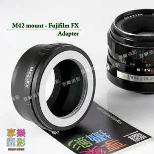 【199超取免運】[享樂攝影] 檔板黑色 M42 轉接Fujifilm X-Mount轉接環 送後蓋 X-Pro1 X接環 無限遠可合焦【全壘打★APP下單跨店最高20%點數回饋!!】