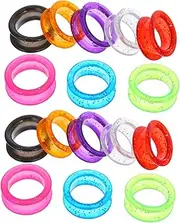 LALADEFIEE 16Pcs Scissor Finger Protective Rings Silicone Shear Finger Rings for Hairdressing and Grooming Comfortable Skid Design Bright Colors Scissor Accessories for Pets