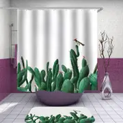 Painted Cactus and a Bird Shower Curtain