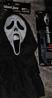 Fun World 25th Scream Ghostface Adult Mask Prop Bowie Knife NEW