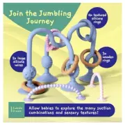 JUMBLE DREAM Baby Teething Bath Suction High Chair SENSORY Fidget TOY L Blue NEW