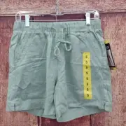 Briggs Women's Teal Linen Shorts Size Small