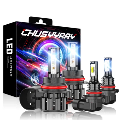 Combo For Ford F150 1999 2000 2001 2002 03 Faros LED+Faros antiniebla 9007 9145 (for: Ford)